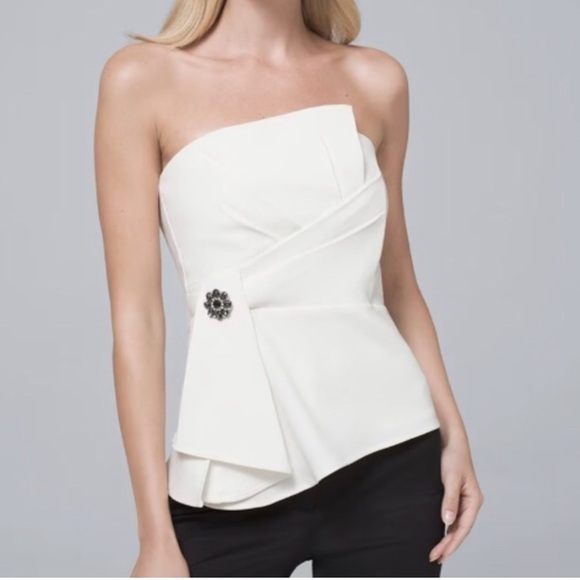 White House Black Market hot pink bustier top size 12 EUC - Picture 6 of 6